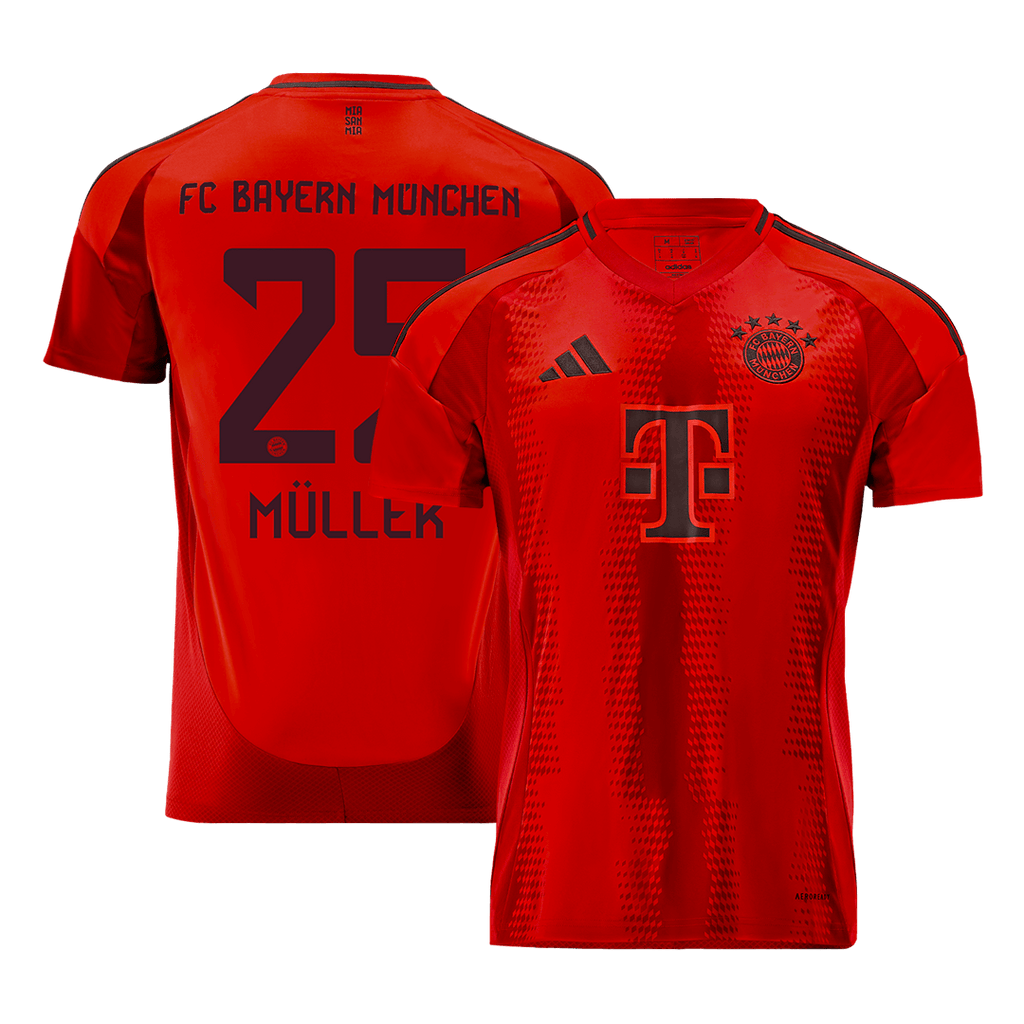 Maillot de football MÜLLER #25 Bayern Munich Domicile 2024/25