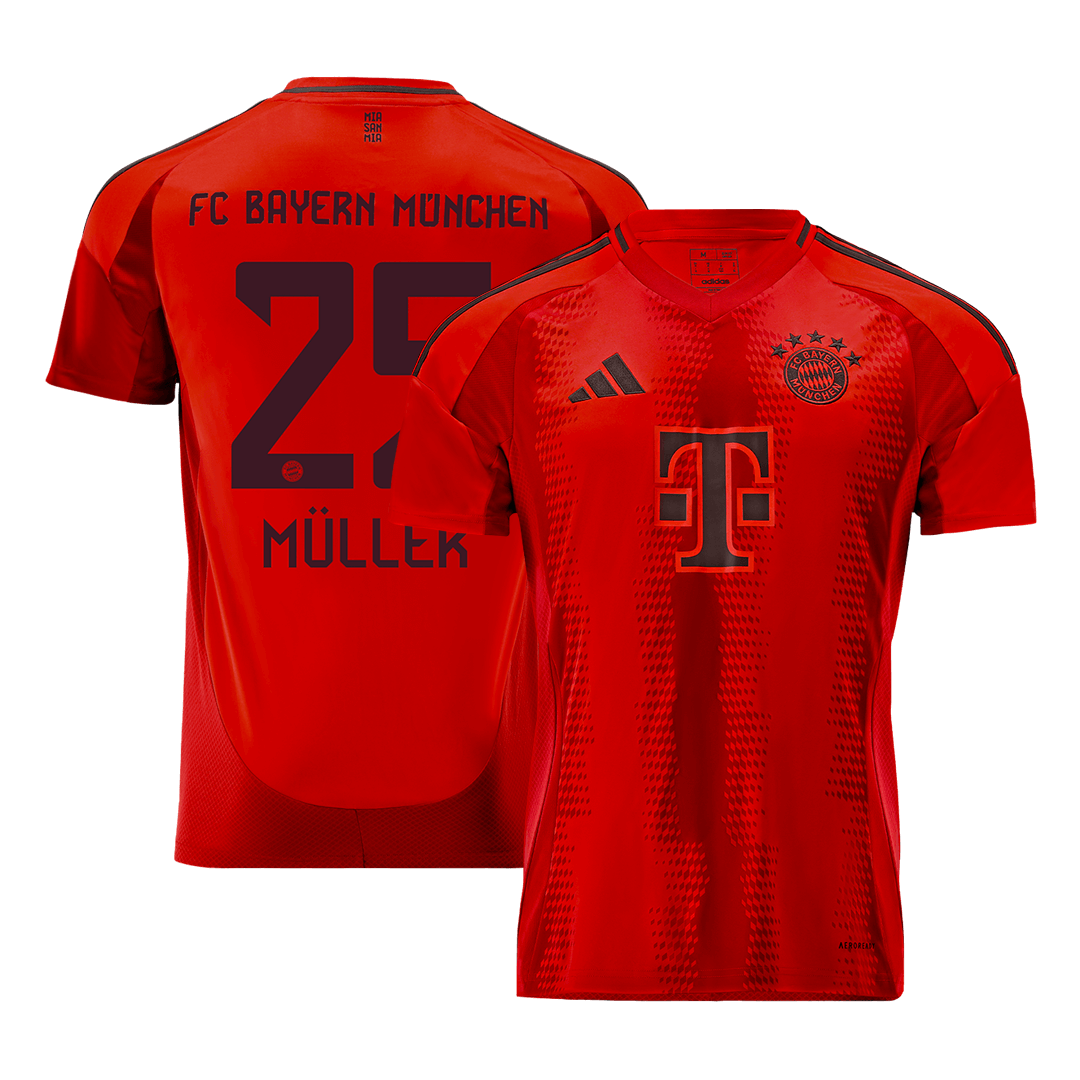 Maillot de football MÜLLER #25 Bayern Munich Domicile 2024/25