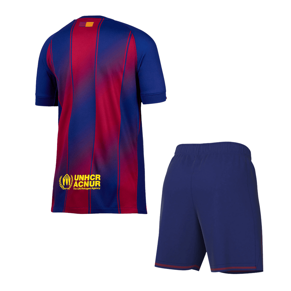 Soccer Kits Barcelona Home Soccer Jersey Kit(Jersey+Shorts) 2025/26 Red&Blue