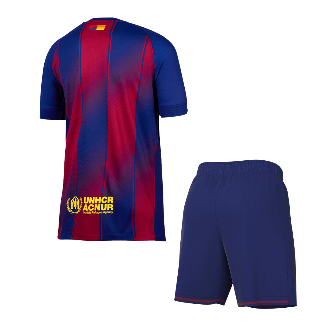 Soccer Kits Barcelona Home Soccer Jersey Kit(Jersey+Shorts) 2025/26 Red&Blue