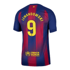 Soccer Kits Authentic LEWANDOWSKI #9 Barcelona Home Soccer Jersey 2025/26 Red&Blue