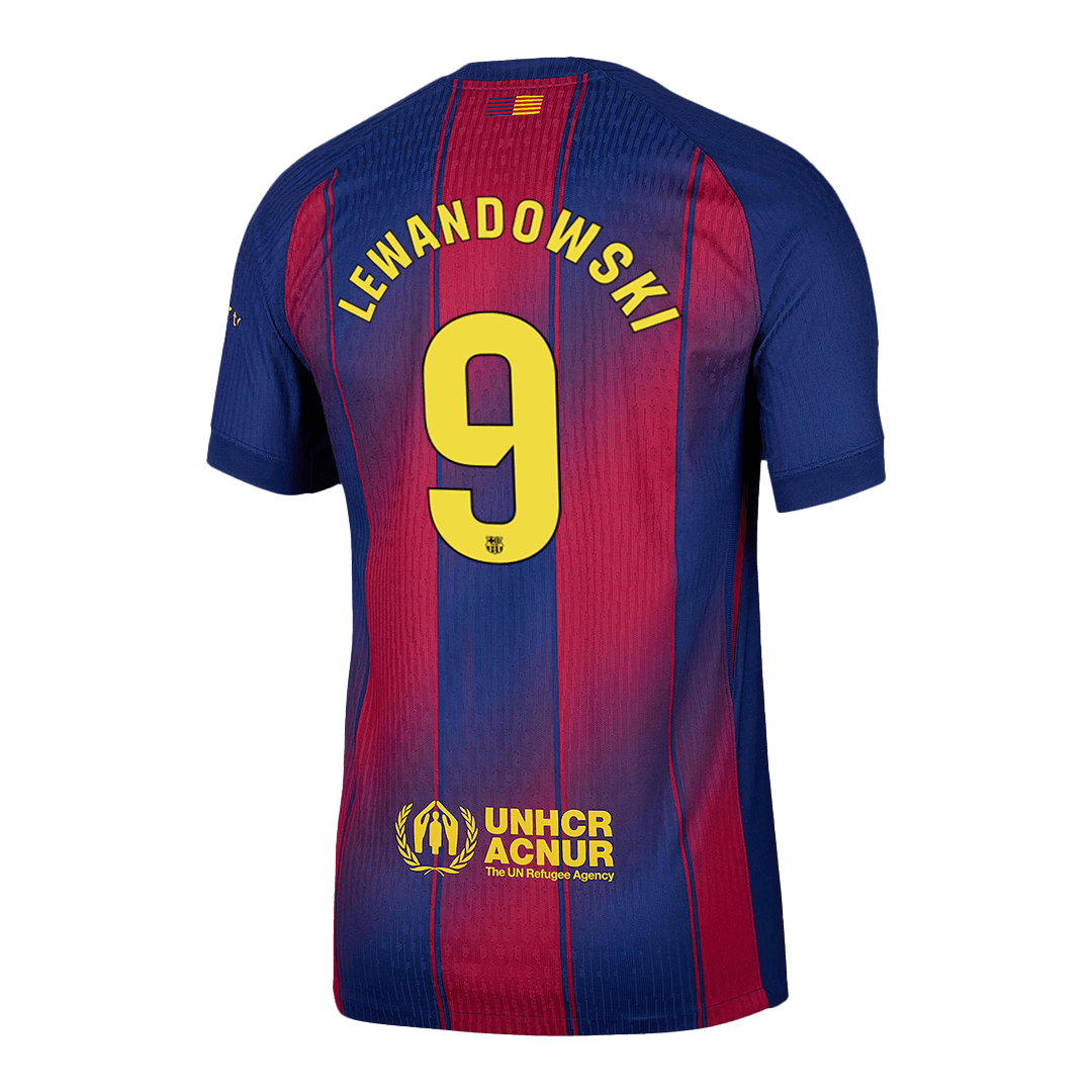 Soccer Kits Authentic LEWANDOWSKI #9 Barcelona Home Soccer Jersey 2025/26 Red&Blue