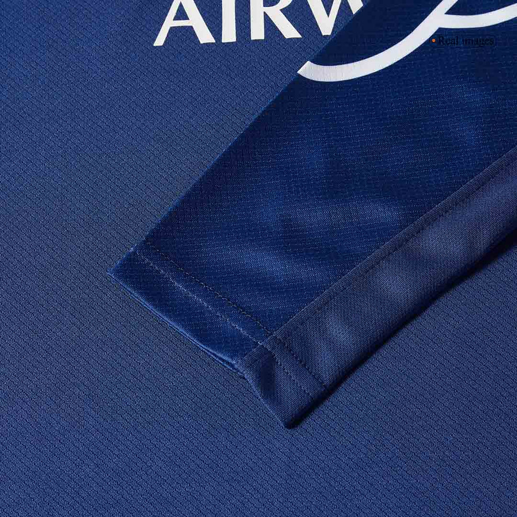 Camiseta de fútbol de manga larga de visitante del PSG 2024/25 azul marino