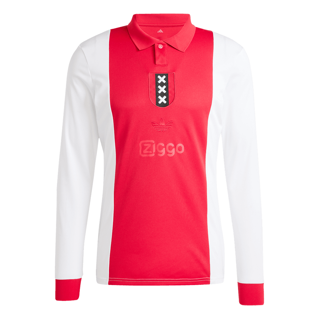 Soccer Kits Ajax 125th Anniversary Long Sleeve Soccer Jersey 2024/25 Red&White