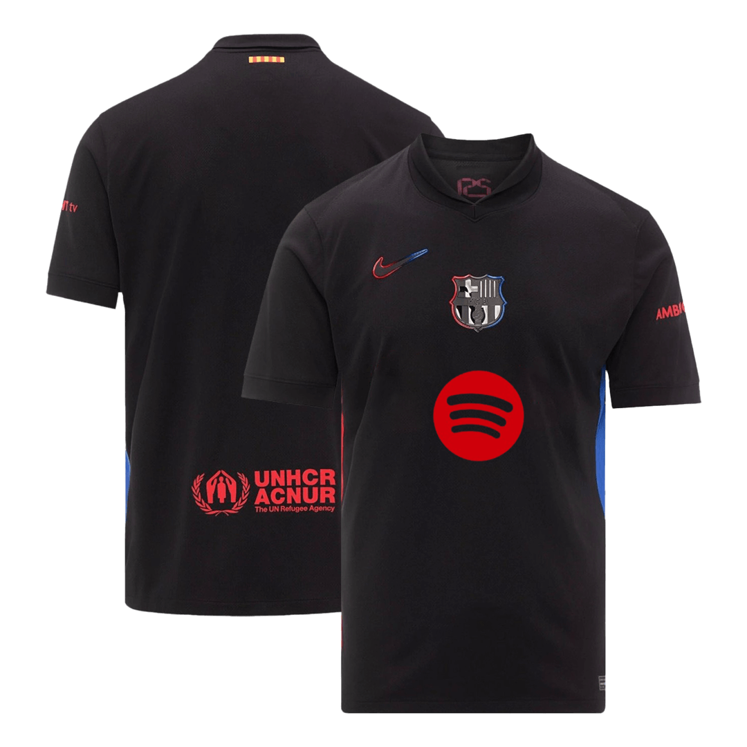 Soccer Kits Barcelona Away Soccer Jersey 2024/25 - Spotify Logo Without Text