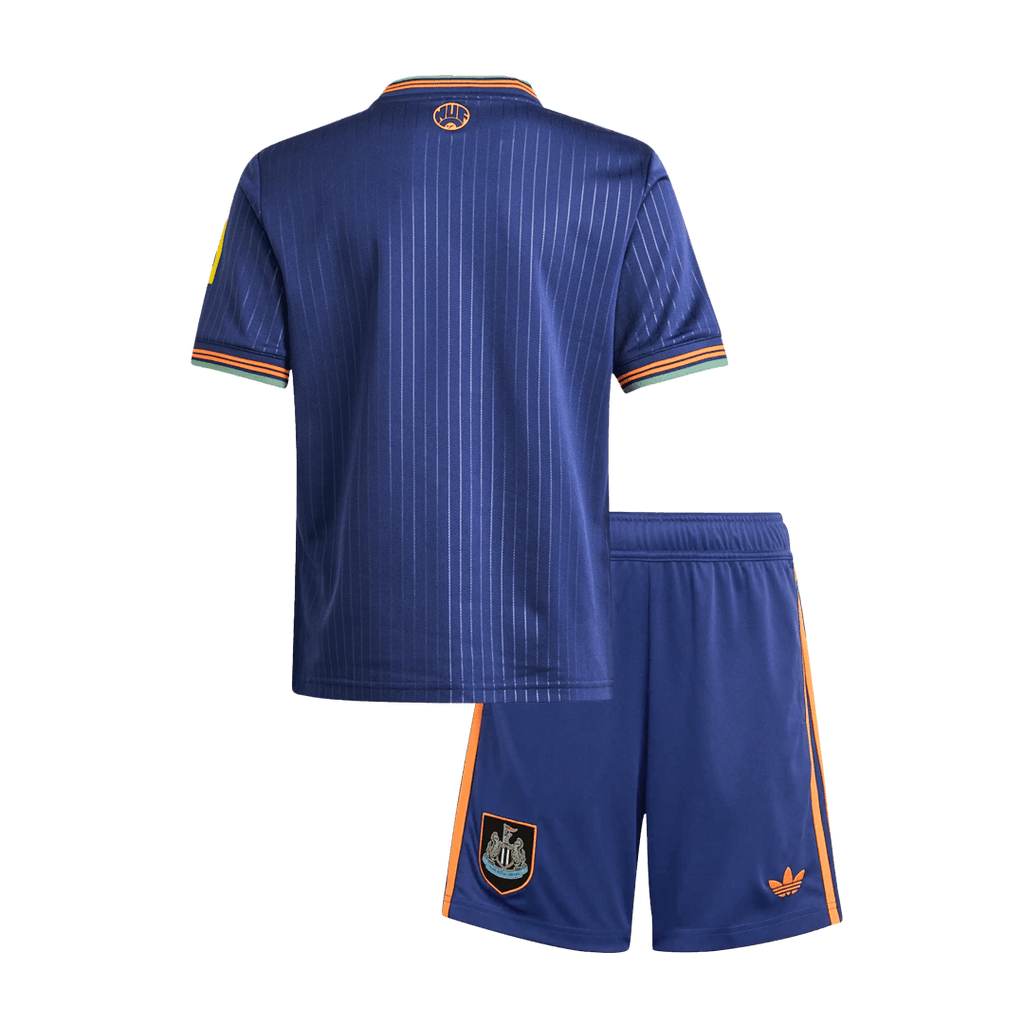 Camiseta de fútbol infantil de visitante del Newcastle United (camiseta y pantalón corto) 2025/26, azul marino