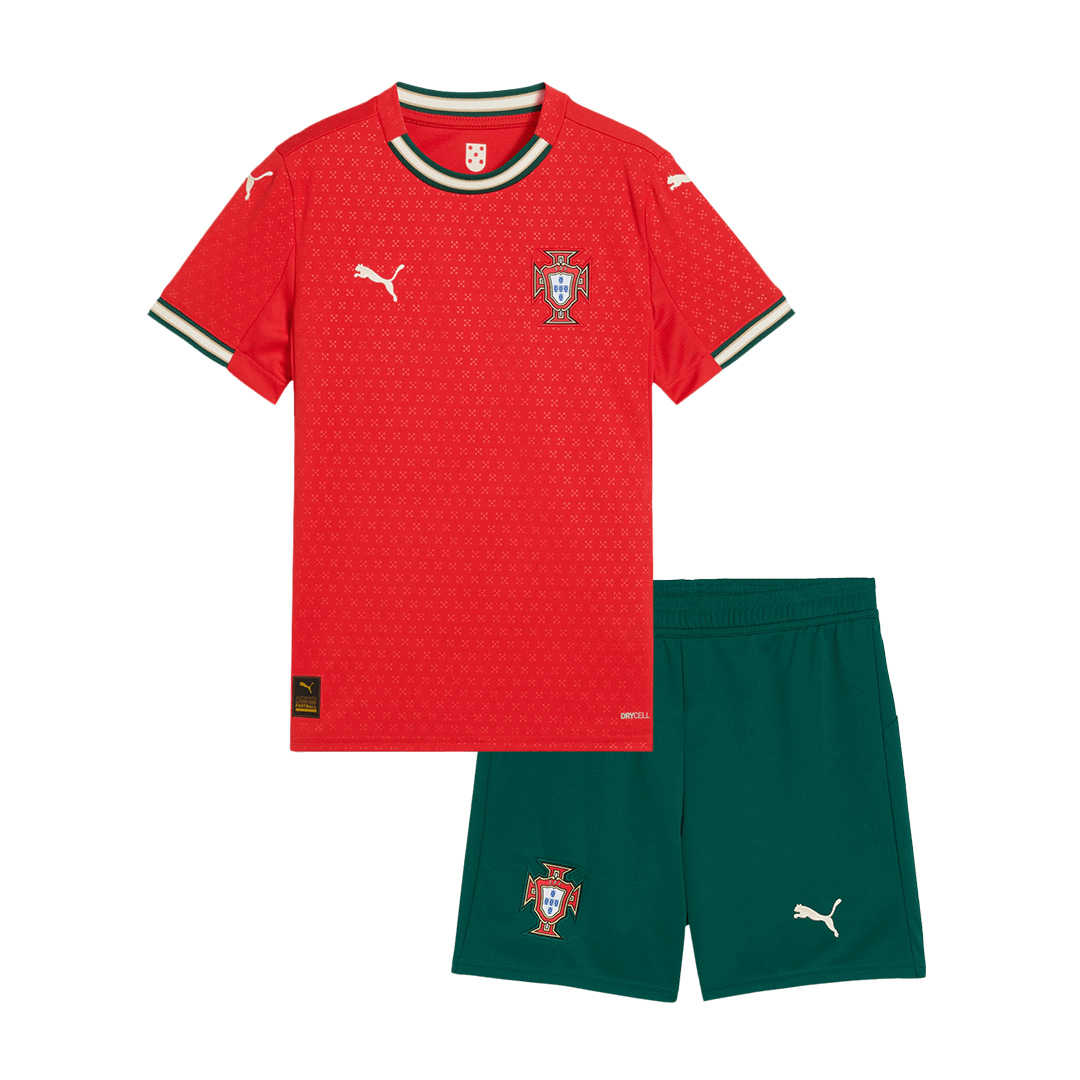 Maillot de football domicile Portugal enfant (maillot + short) 2025 Rouge