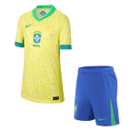 Kits de fútbol: Camiseta de fútbol local de Brasil para niños (camiseta y pantalones cortos) Copa América 2024