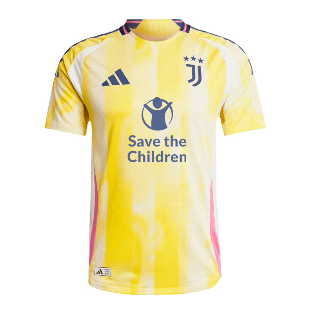 Soccer Kits Authentic YILDIZ #10 Juventus Away Soccer Jersey 2024/25 - Save The Children Sponsor