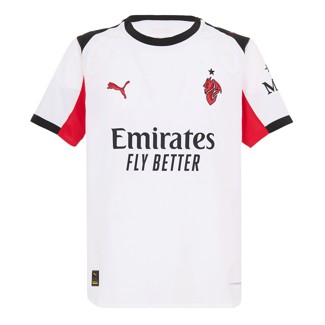 Soccer Kits Authentic AC Milan Away Soccer Jersey 2025/26 White