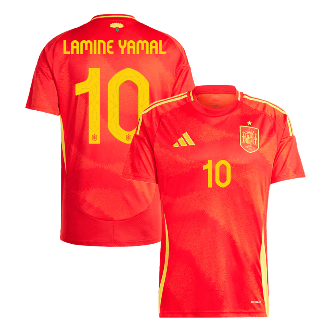 Maillot de football domicile Espagne LAMINE YAMAL #10 Euro 2024