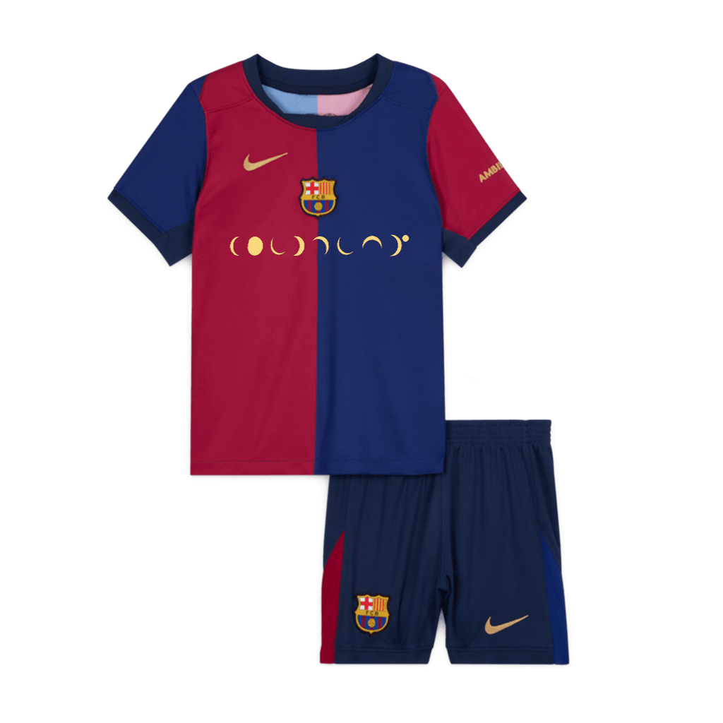Maillot de football domicile Barcelone 2024/25 pour enfant (maillot et short) - COLDPLAY