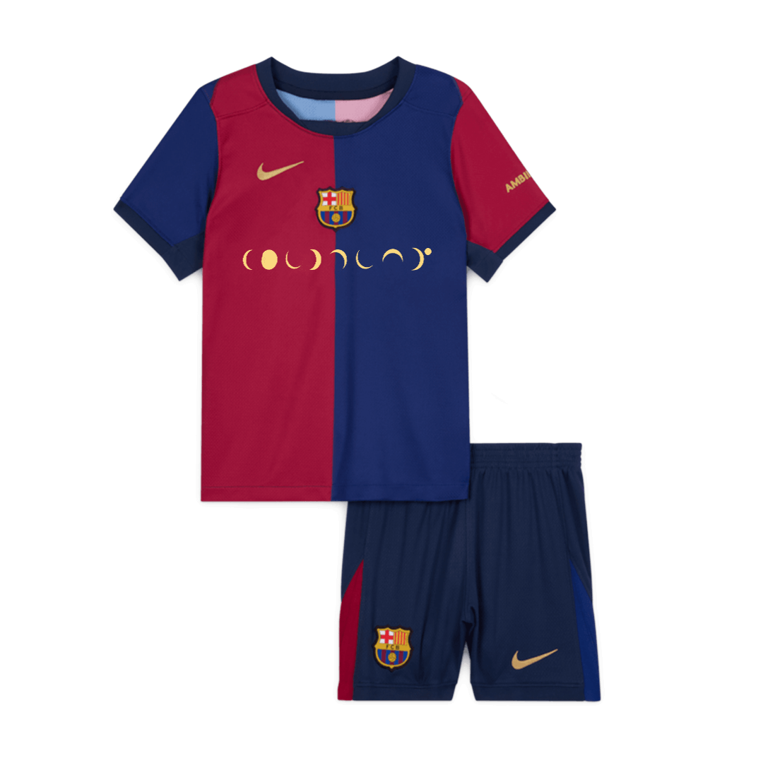 Maillot de football domicile Barcelone 2024/25 pour enfant (maillot et short) - COLDPLAY