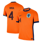 Kits de fútbol VIRGIL #4 Holanda Camiseta de fútbol local Eurocopa 2024