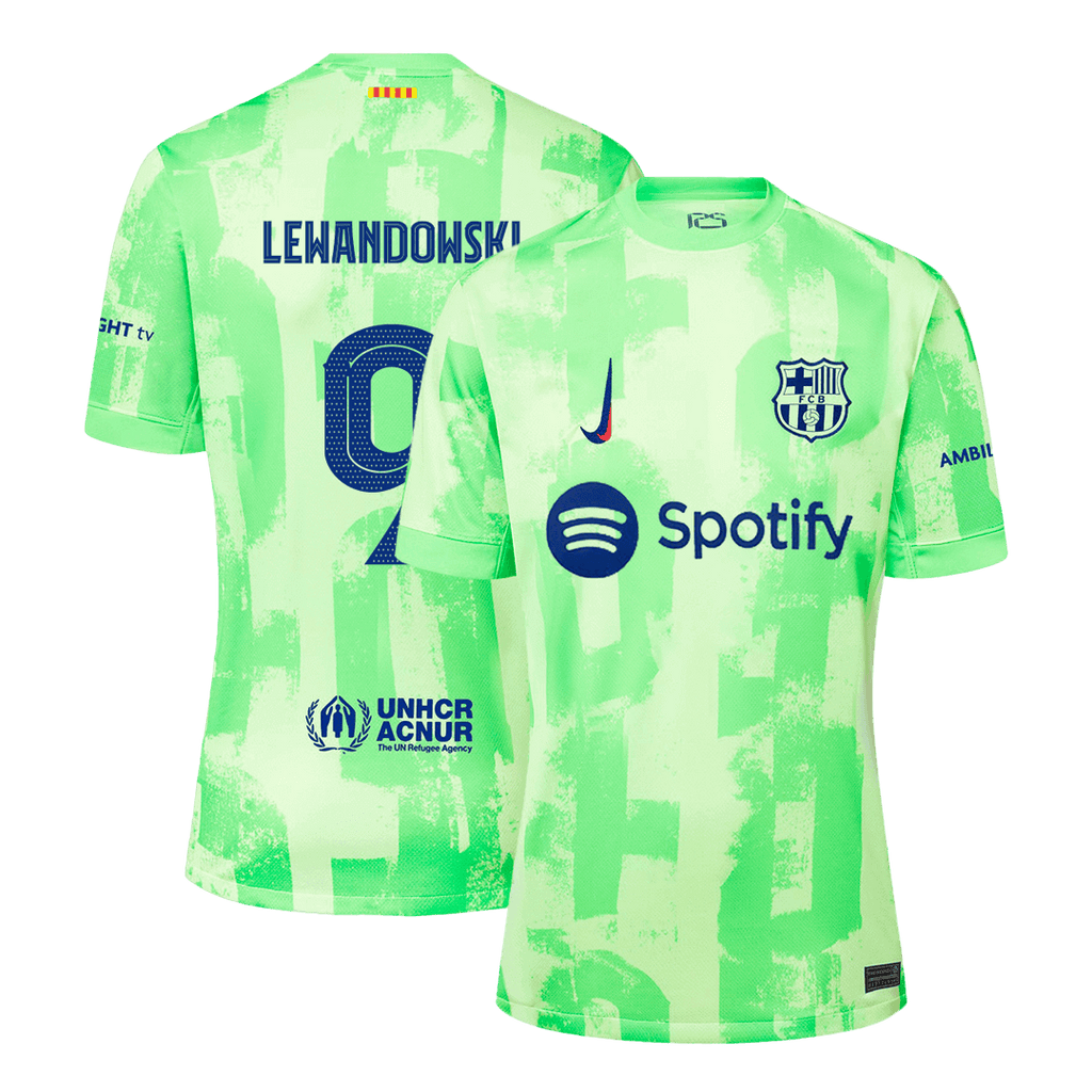 Maillot de football LEWANDOWSKI #9 Barcelone Third Extérieur 2024/25 - UCL