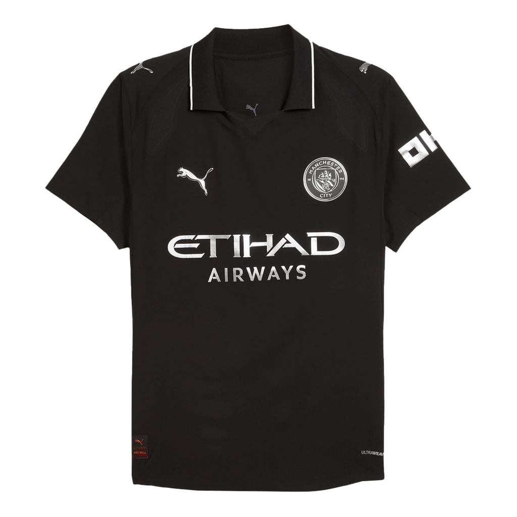 Soccer Kits Authentic HAALAND #9 Manchester City Away Soccer Jersey 2025/26 Black
