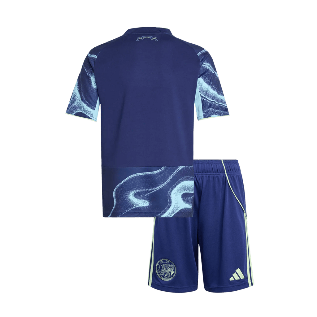 Camiseta de visitante del Ajax para niños (camiseta y pantalón corto) 2025/26, azul marino