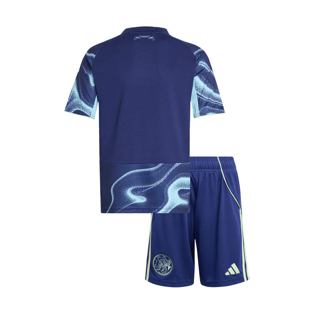 Maillot de football extérieur Ajax pour enfant (maillot + short) 2025/26 Bleu marine