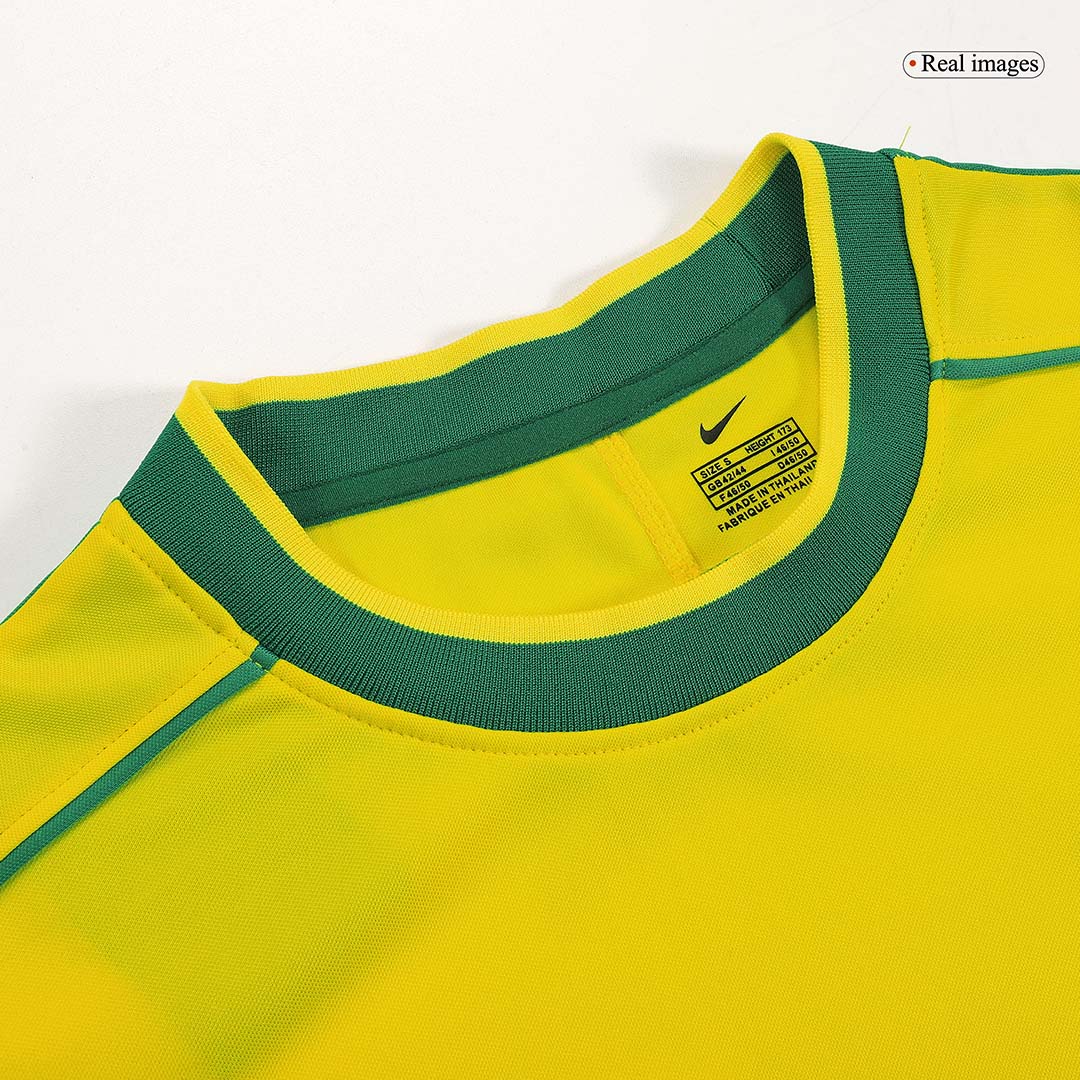Camiseta de fútbol retro RONALDO #9 de Brasil 1998 - Copa del Mundo