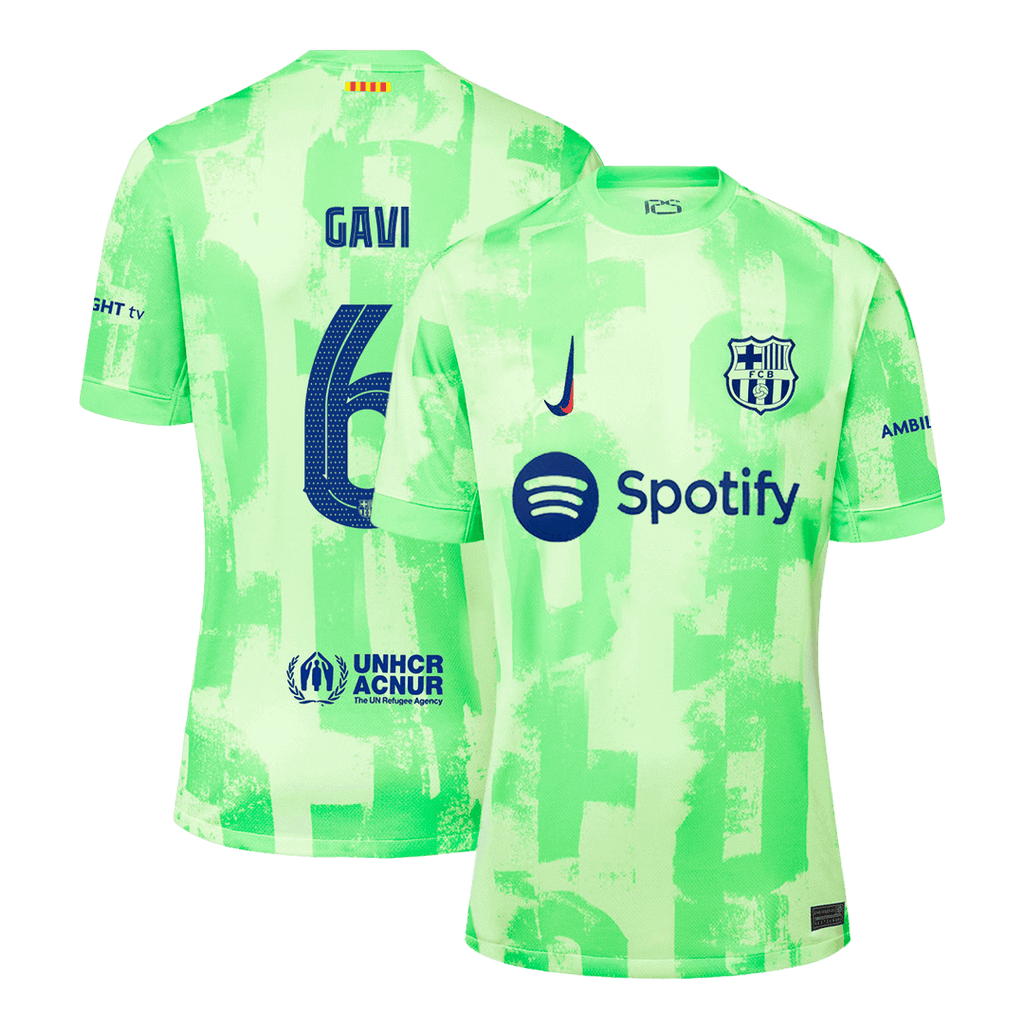 Maillot de football GAVI #6 Barcelona Third Extérieur 2024/25 - UCL