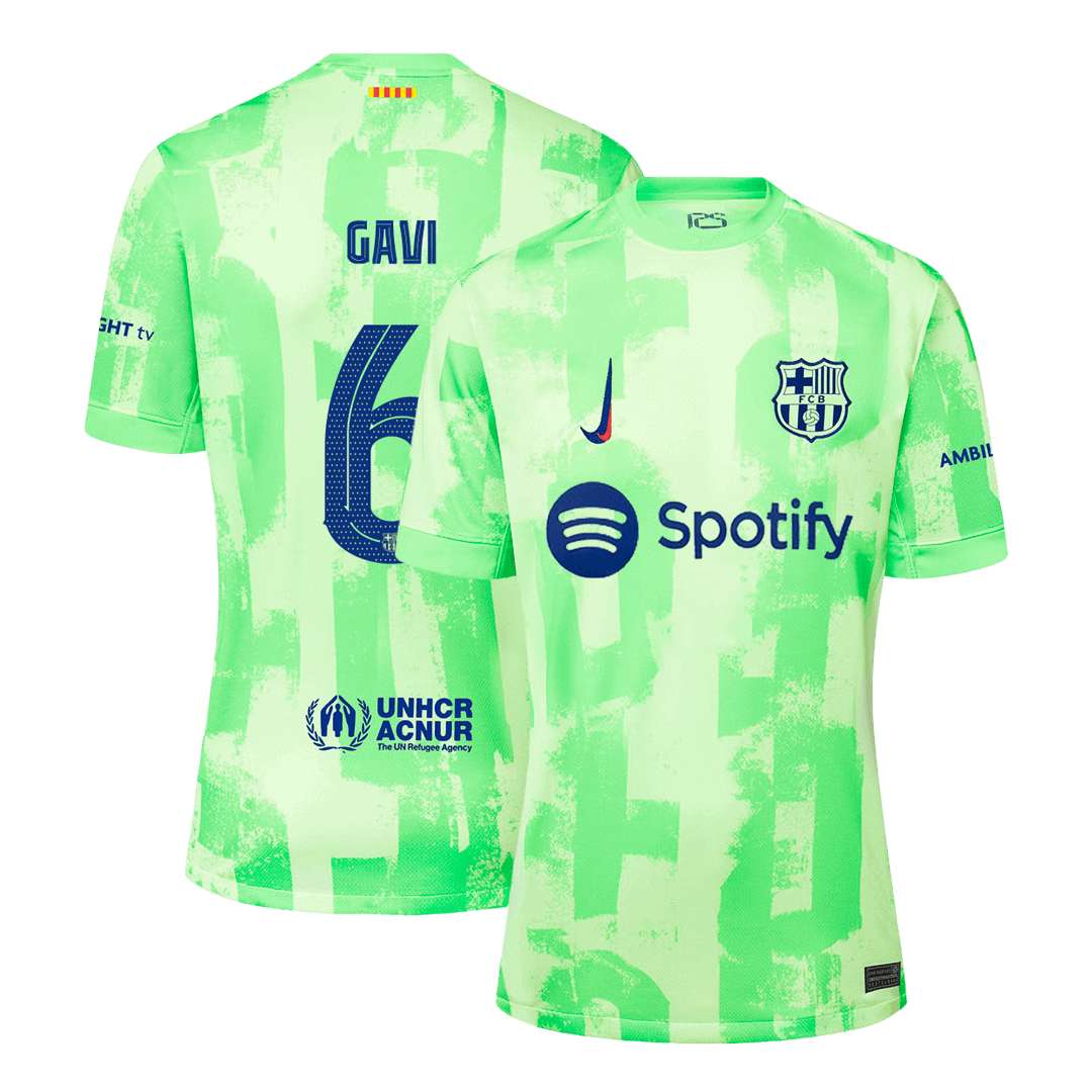 Maillot de football GAVI #6 Barcelona Third Extérieur 2024/25 - UCL