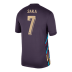 Kits de fútbol SAKA #7 Inglaterra Camiseta de fútbol visitante Eurocopa 2024