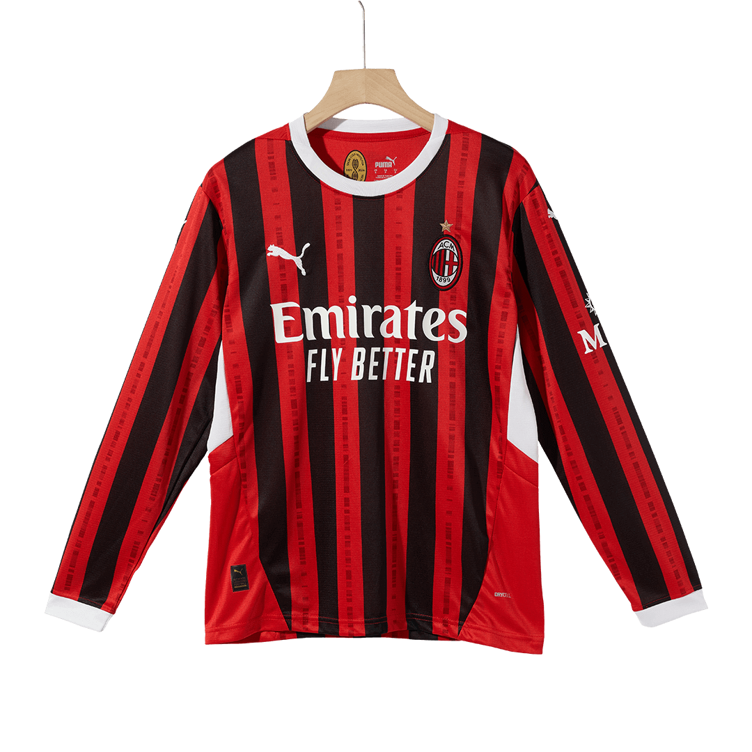 Soccer Kits AC Milan Home Long Sleeve Soccer Jersey 2024/25