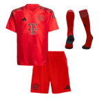 Maillot de football domicile Bayern Munich 2024/25 pour enfant (maillot, short, chaussettes) Rouge