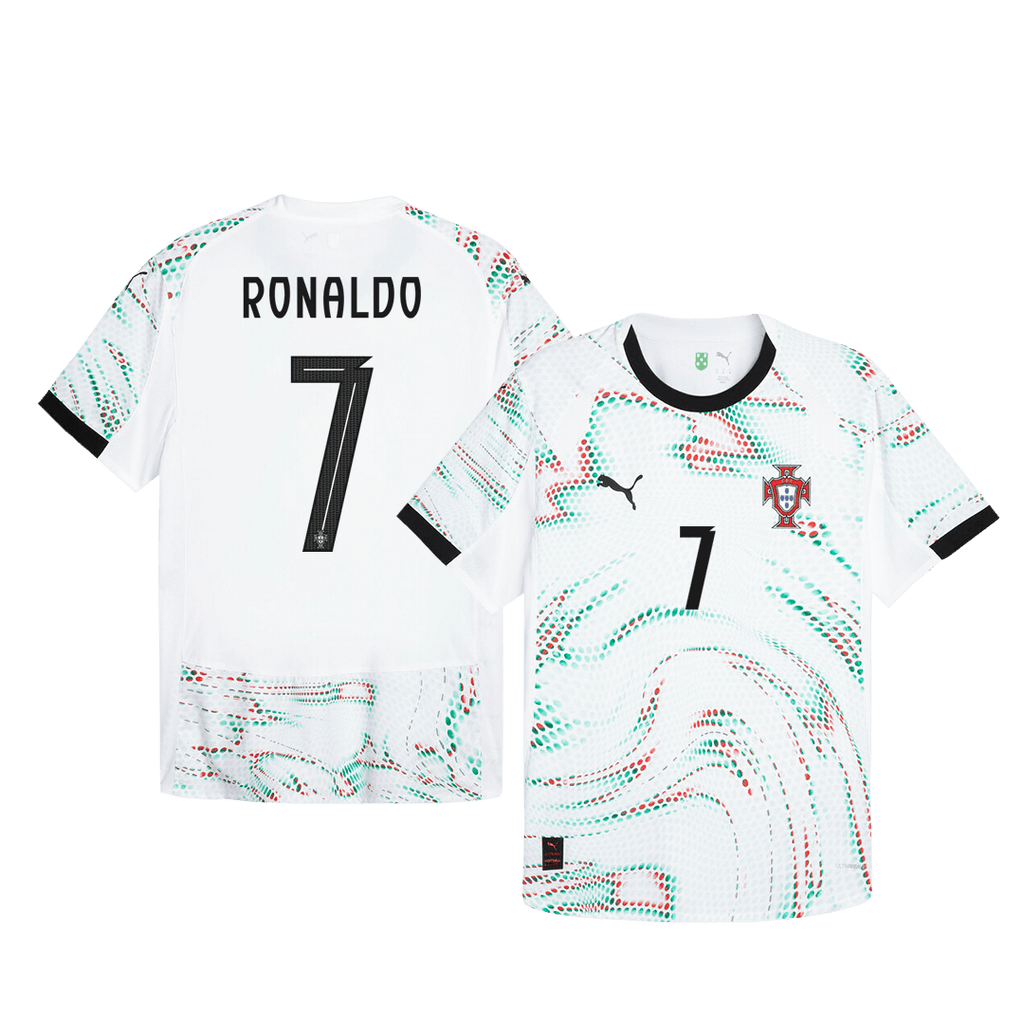 Soccer Kits Authentic RONALDO #7 Portugal Away Soccer Jersey 2025 White