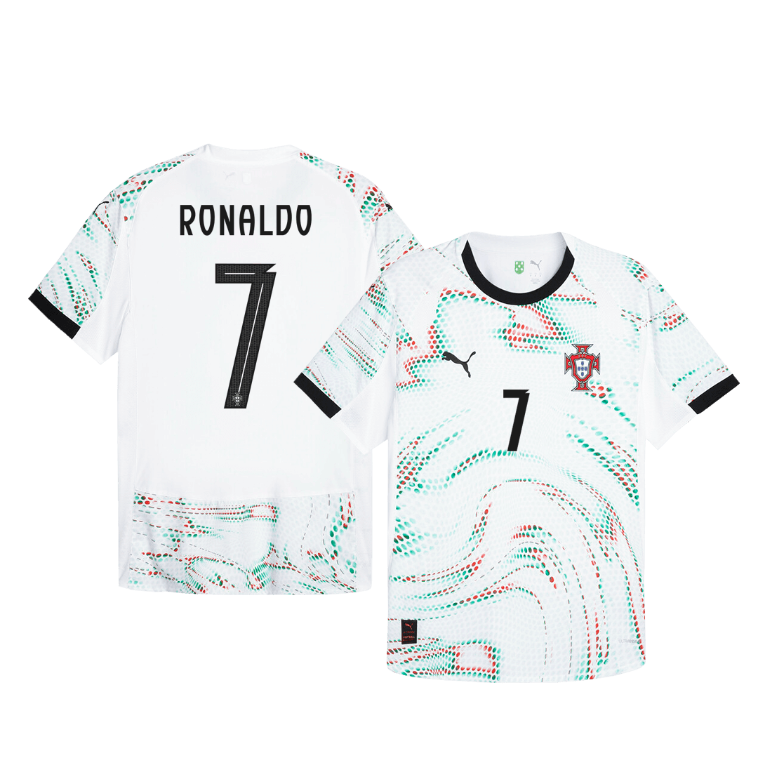 Soccer Kits Authentic RONALDO #7 Portugal Away Soccer Jersey 2025 White
