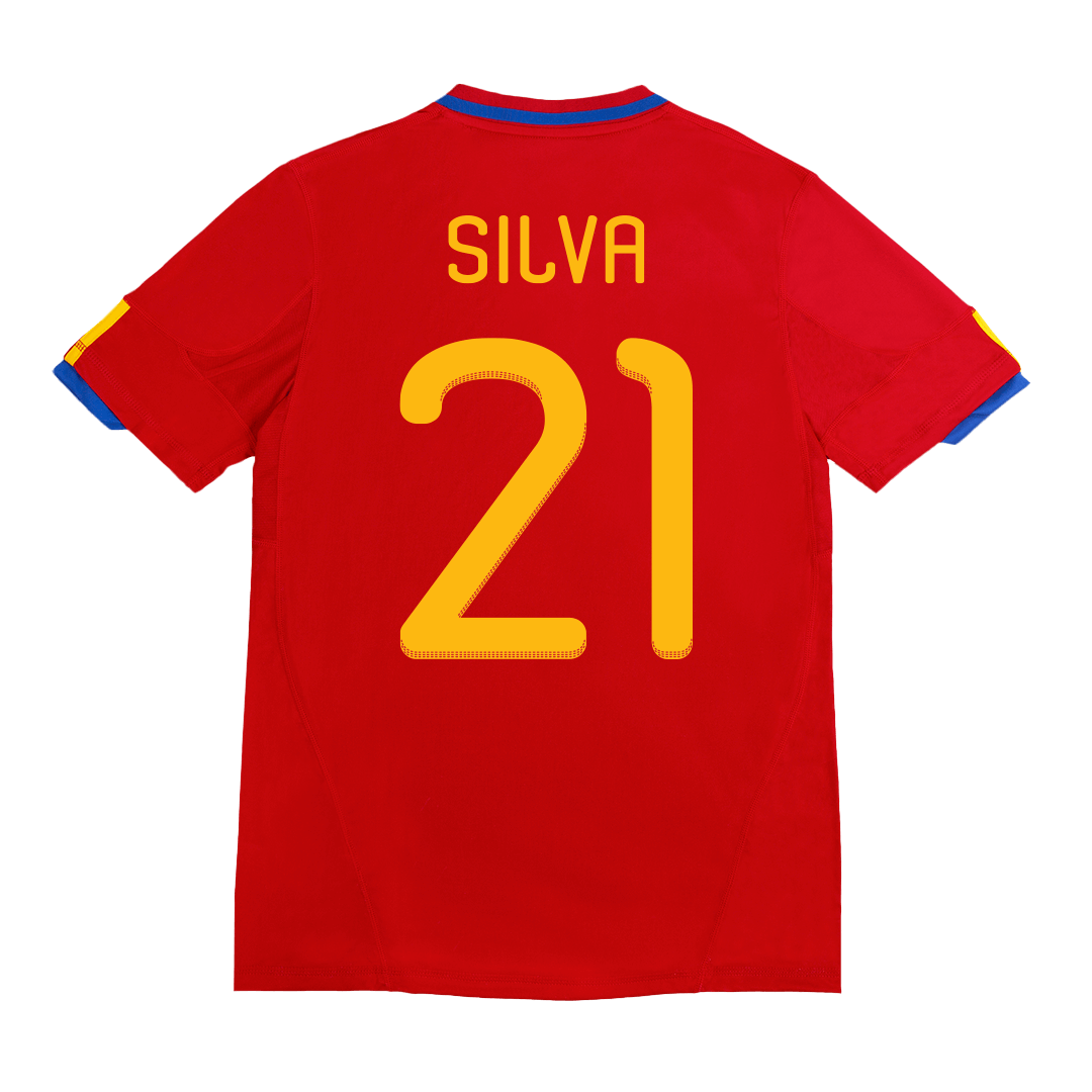 Camiseta de fútbol retro SILVA #21 2010 España local