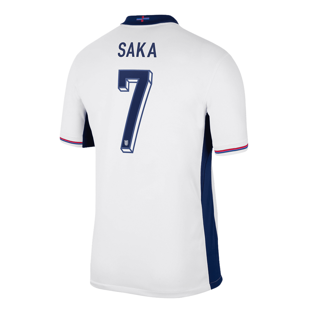 Kits de fútbol SAKA #7 Inglaterra Camiseta de fútbol local Euro 2024