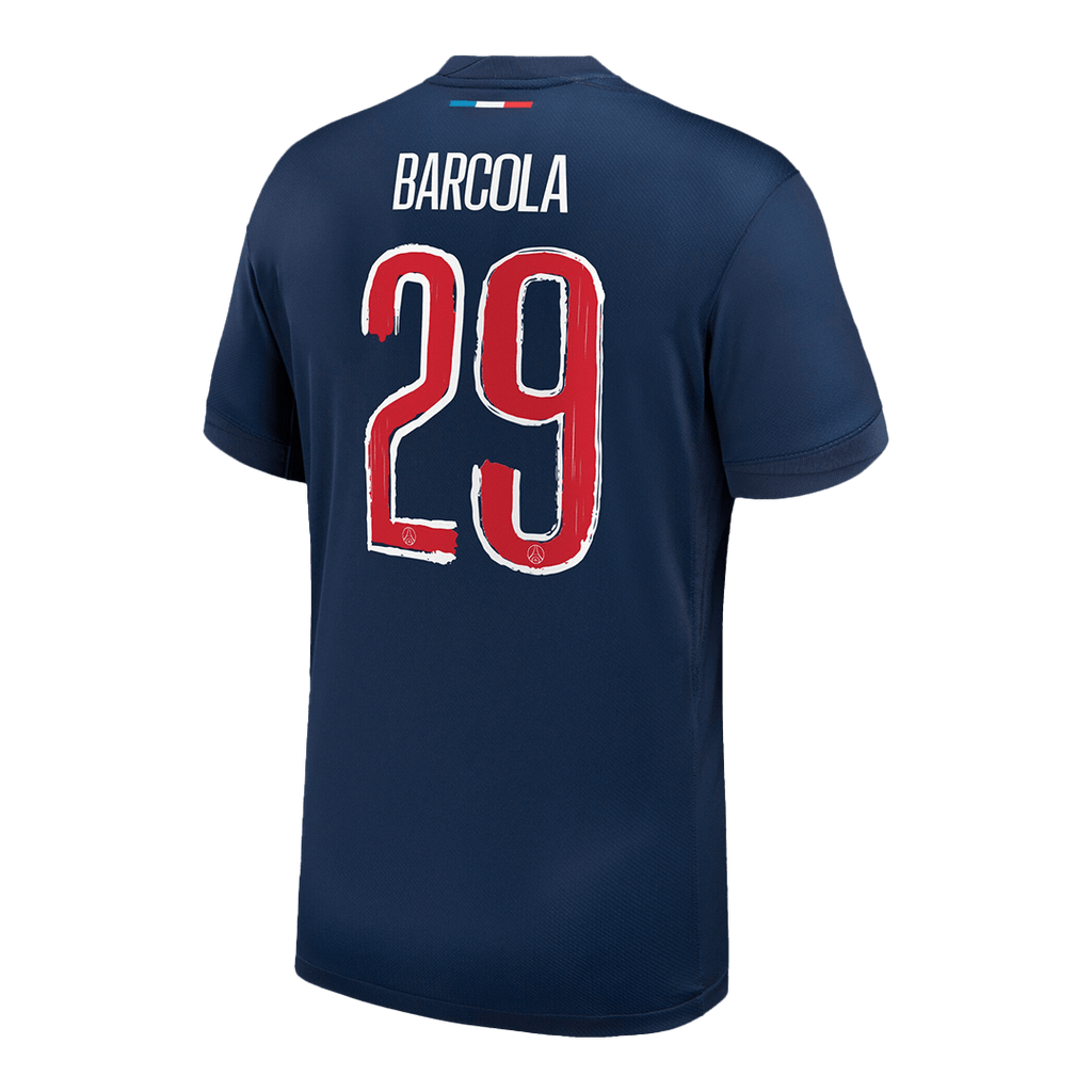 Soccer Kits BARCOLA #29 PSG Home Soccer Jersey 2024/25 Navy - UCL