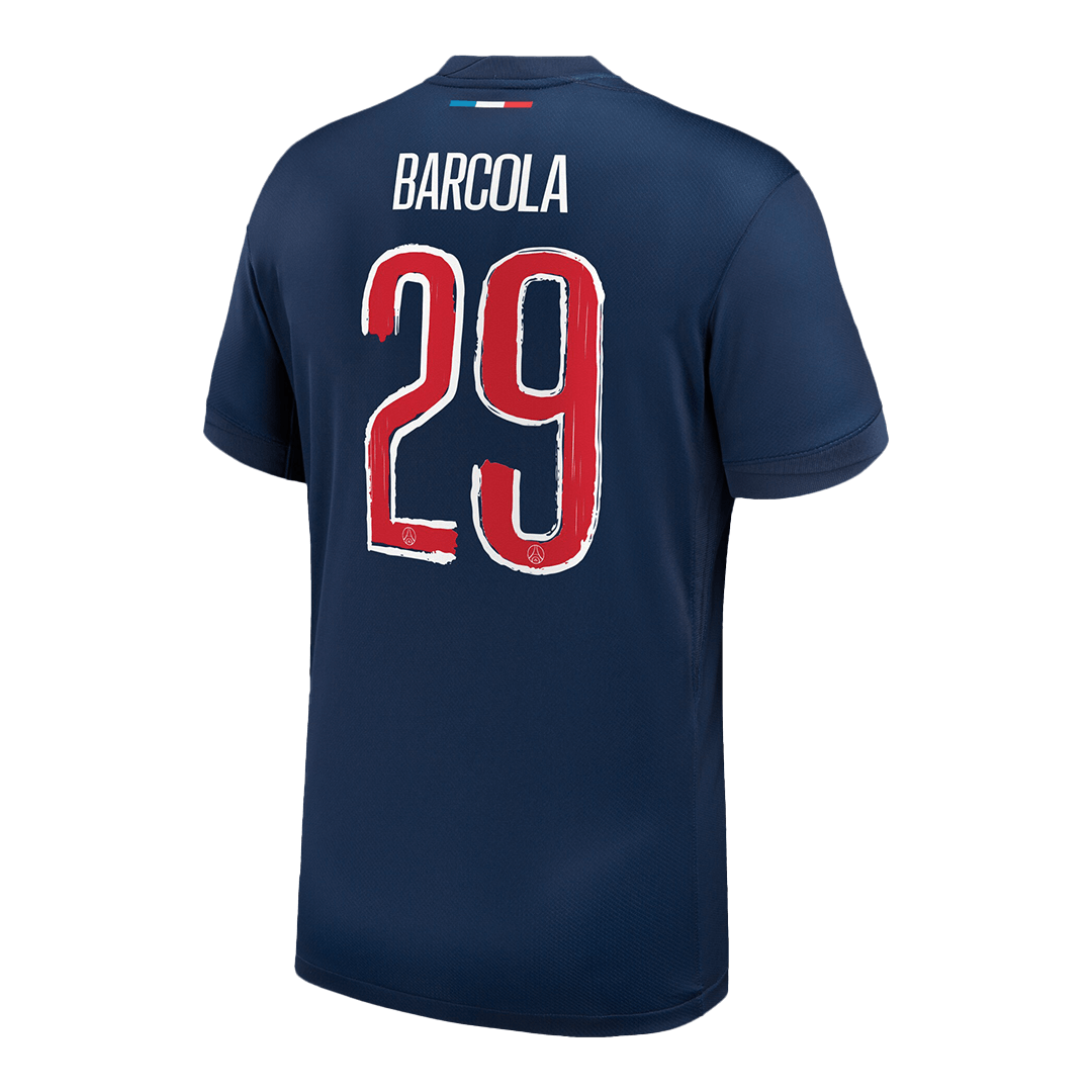 Soccer Kits BARCOLA #29 PSG Home Soccer Jersey 2024/25 Navy - UCL