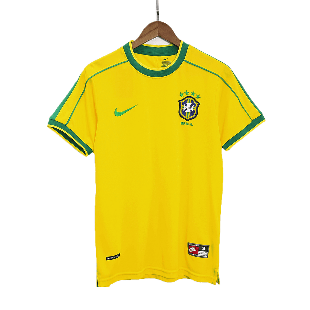 Camiseta de fútbol retro de Brasil de 1998 