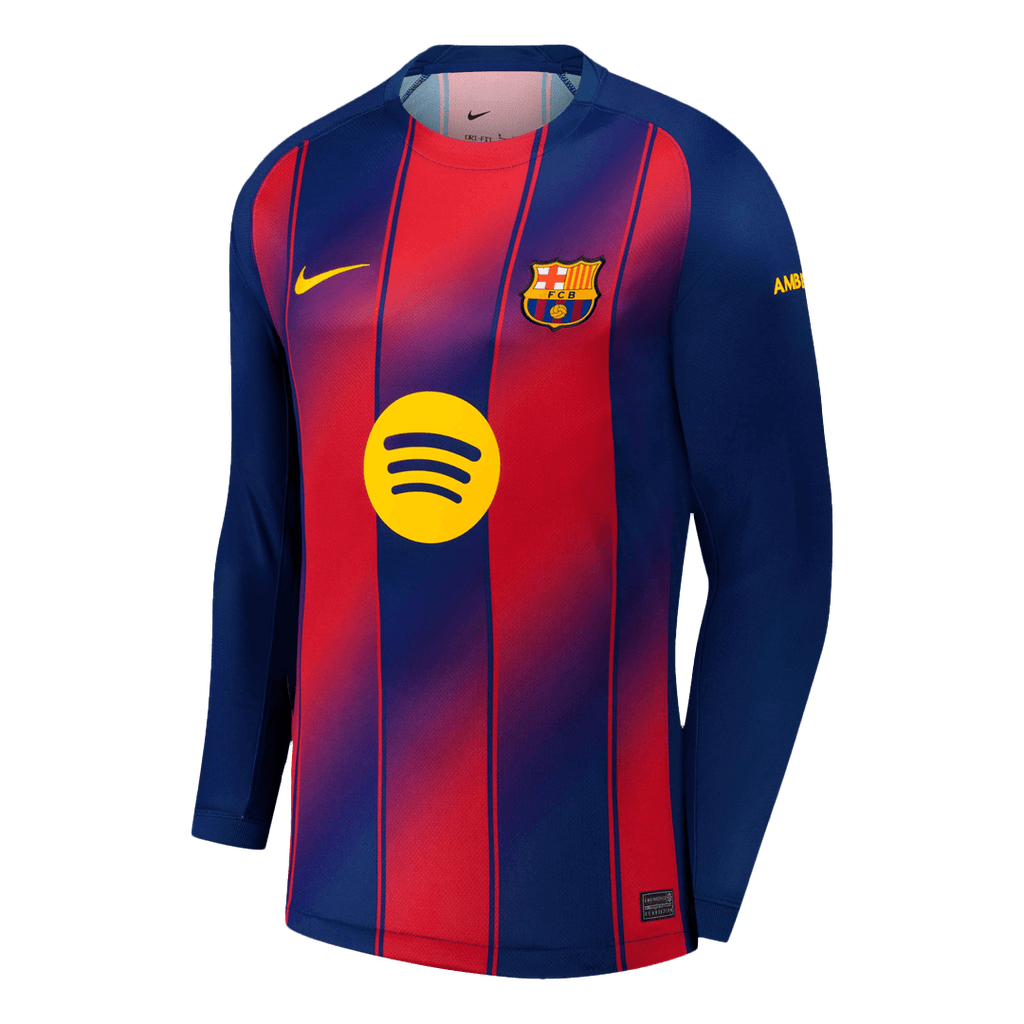 Soccer Kits 25/26 Barcelona Home Long Sleeve Soccer Jersey Red&Blue