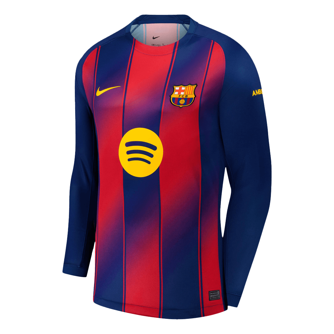 Soccer Kits 25/26 Barcelona Home Long Sleeve Soccer Jersey Red&Blue