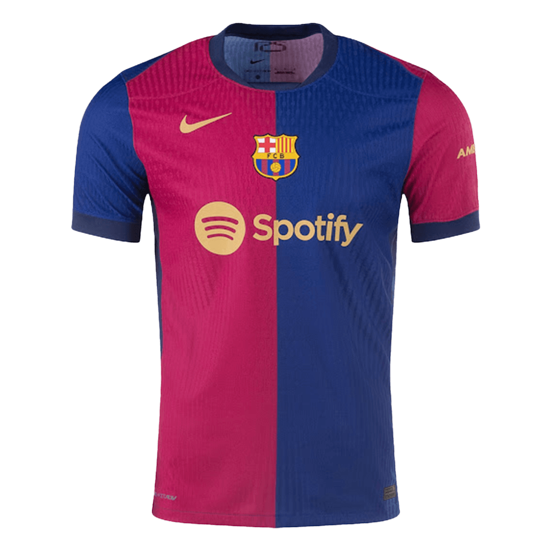 Camiseta de fútbol RAPHINHA #11 Auténtica del Barcelona 2024/25 Rojo y Azul - UCL