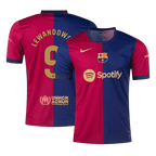 Maillot de football domicile LEWANDOWSKI #9 Barcelone 2024/25