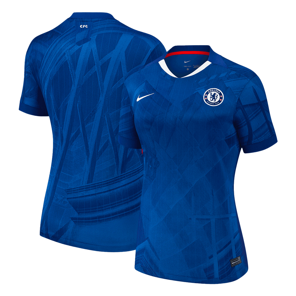 Camiseta de fútbol local del Chelsea para mujer 2025/26 azul