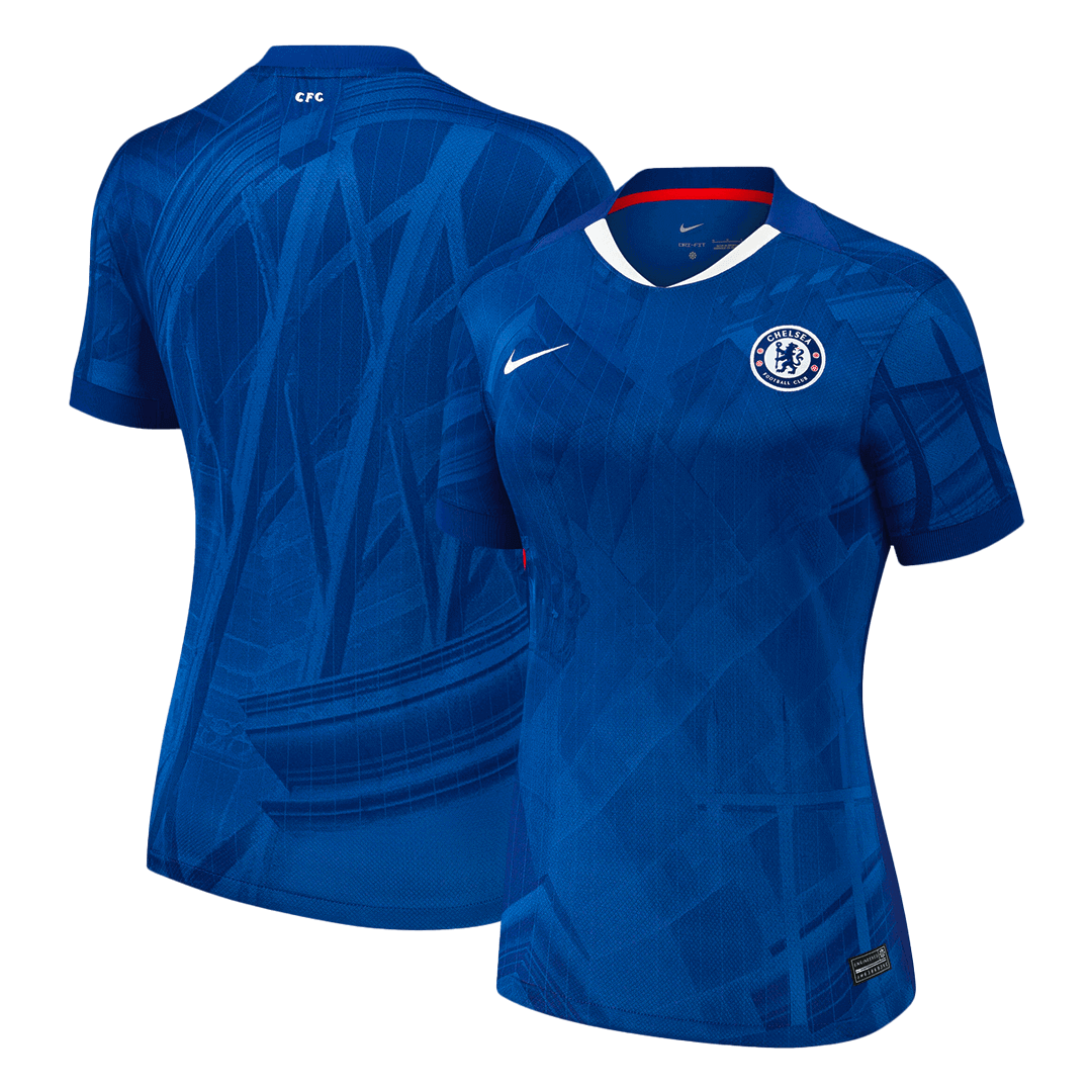 Camiseta de fútbol local del Chelsea para mujer 2025/26 azul