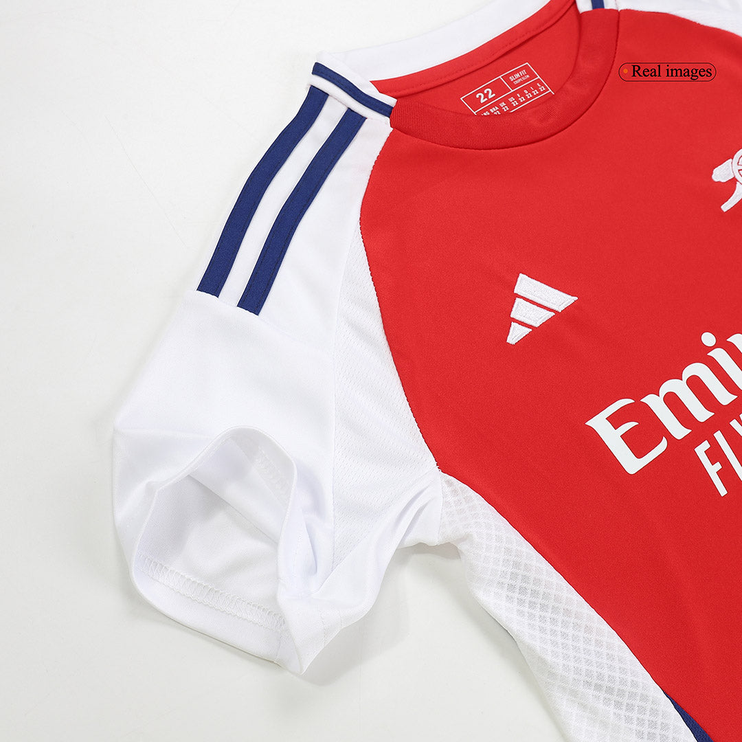 Kits de fútbol: Camiseta de fútbol local del Arsenal para niños (camiseta, pantalones cortos y calcetines) 2024/25