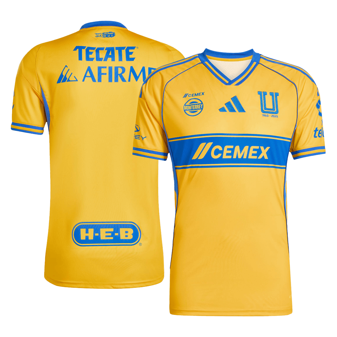 Kits de fútbol Tigres UANL Home Soccer Jersey 25/26 Amarillo