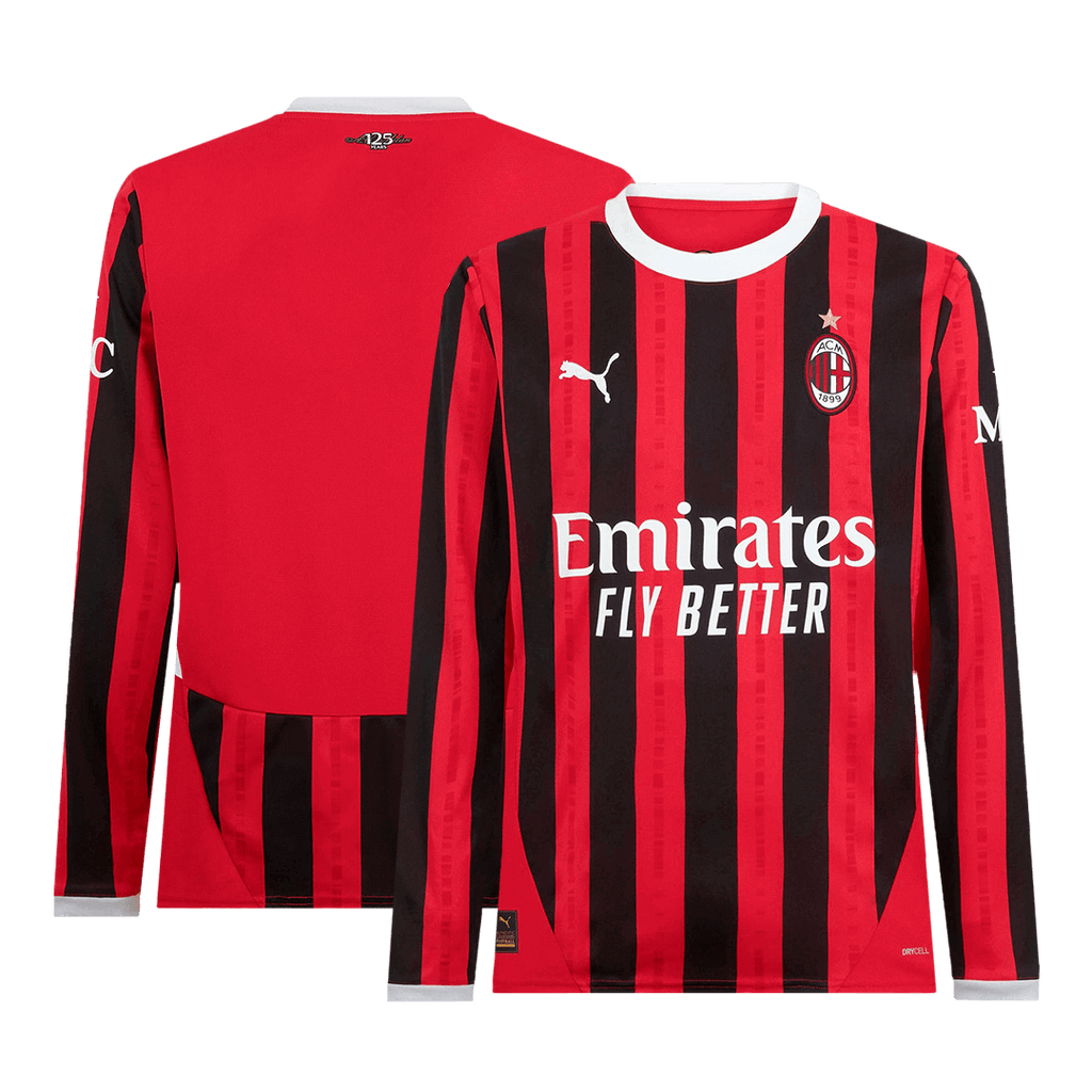 Soccer Kits AC Milan Home Long Sleeve Soccer Jersey 2024/25