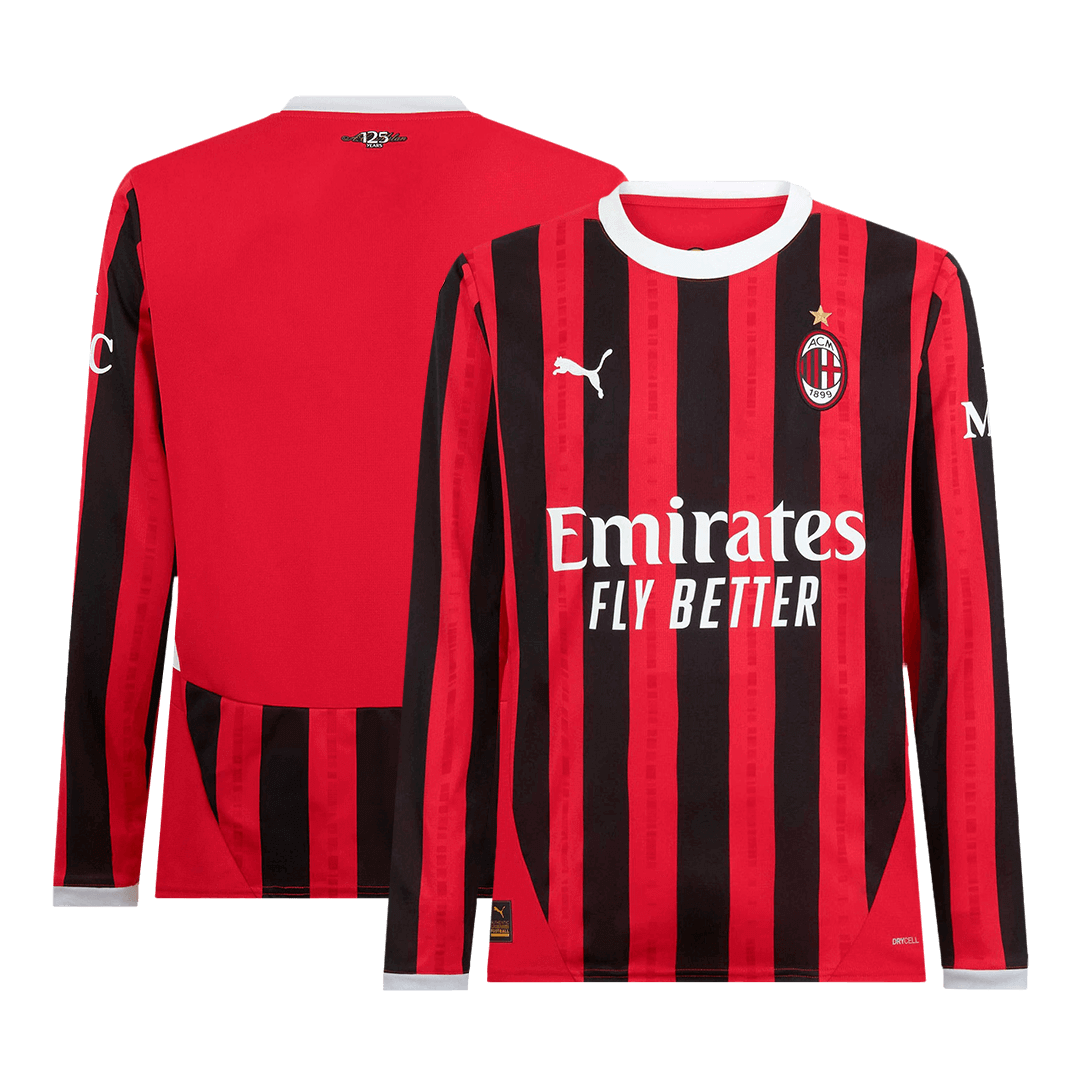 Soccer Kits AC Milan Home Long Sleeve Soccer Jersey 2024/25