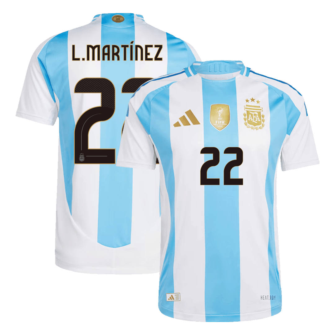 Soccer Kits Authentic L.MARTÍNEZ #22 Argentina Home Soccer Jersey 2024