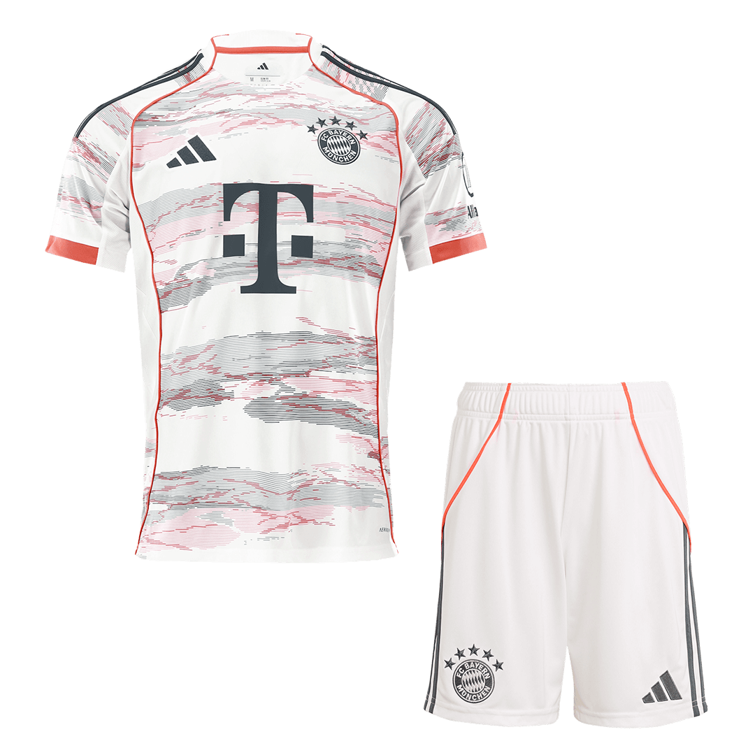 Soccer Kits Bayern Munich Away Soccer Jersey Kit(Jersey+Shorts) 2025/26 White