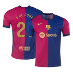 Soccer Kits Authentic F.DE JONG #21 Barcelona Home Soccer Jersey 2024/25- - old sponsor