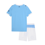 Kit de fútbol para niños: camiseta local del Manchester City (camiseta y pantalones cortos) 2025/26, azul