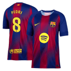 Kits de fútbol PEDRI #8 Barcelona Home Soccer Jersey 2025/26 Rojo y Azul